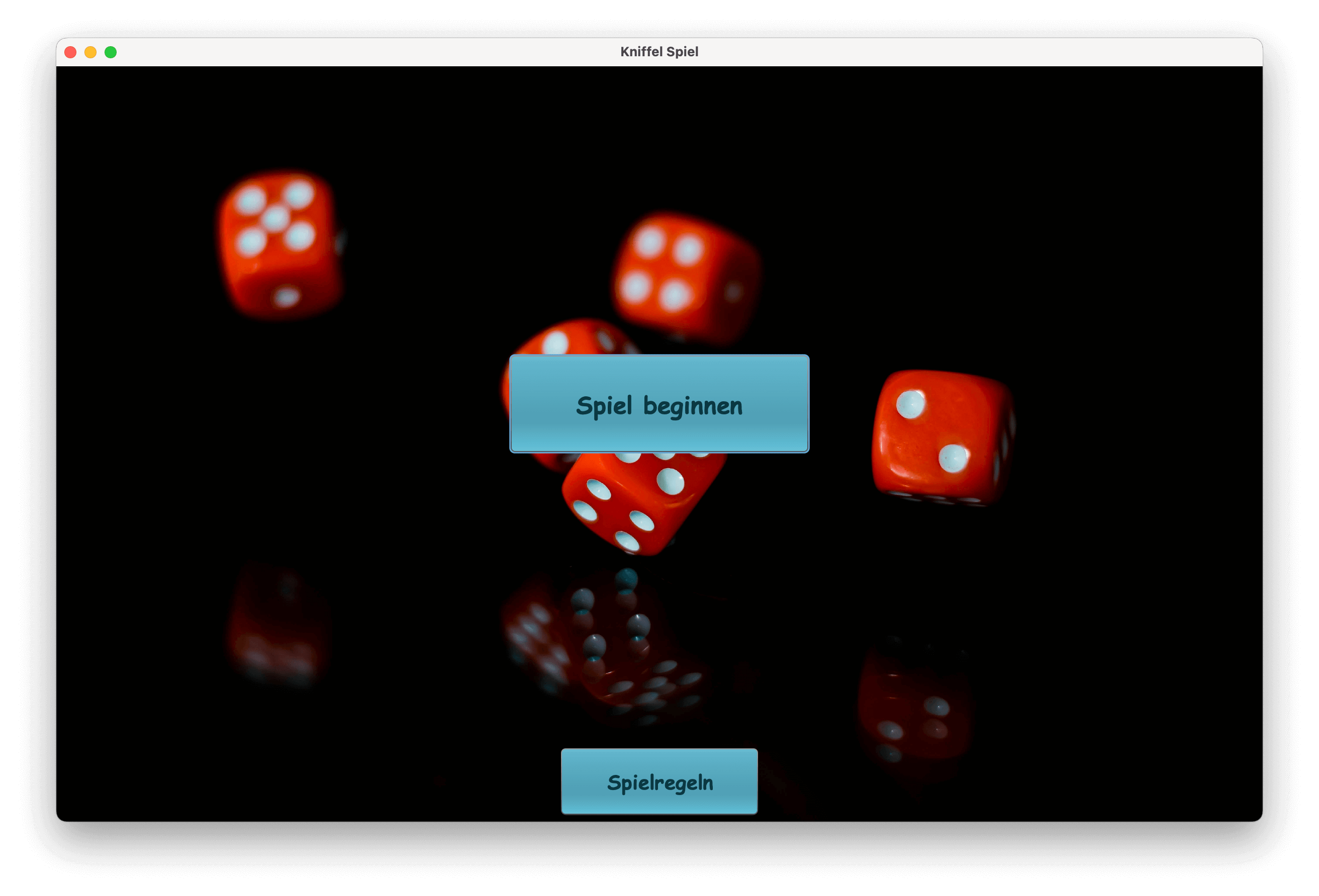 Screenshot: Spieloberfläche Kniffel