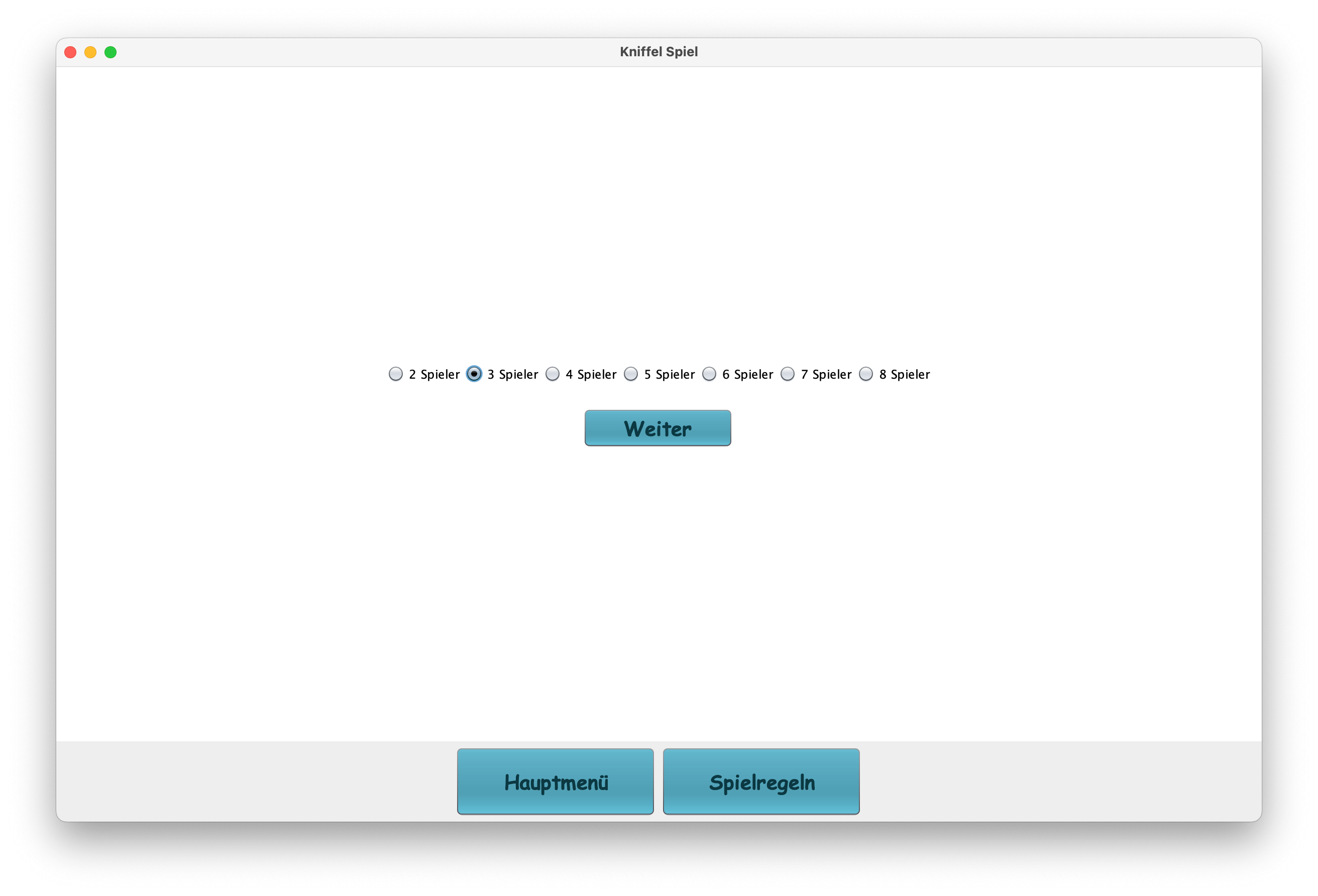 Entwurf: Mobile Ansicht des Kniffel-Spiels