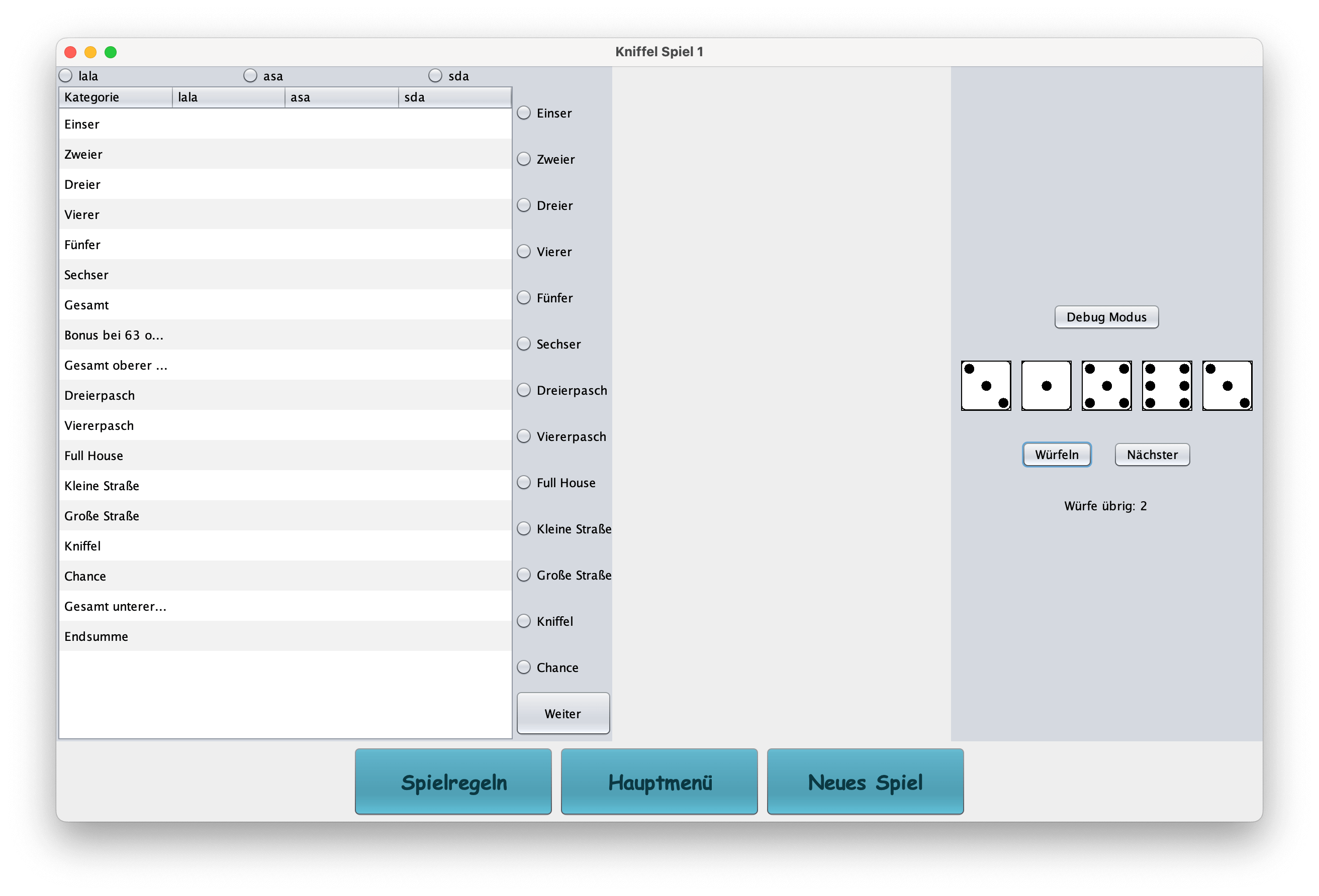 Entwicklung: Logik und Bewertungsskala